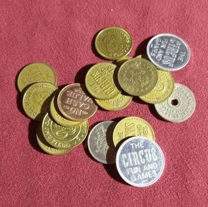 lot 98 image: Circus Tokens & Misc Tokens