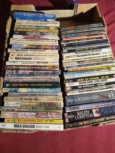 lot 101 image: Box of Paperback Westerns - Mostly Max Brand & Luke Short