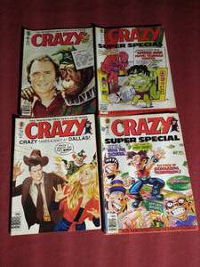lot 130 image: (4) Vintage Crazy Magazines