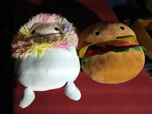 lot 136 image: (2) Large Squishmallows