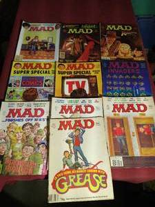 lot 141 image: (10) Mad Magazines from the 70s and 80s