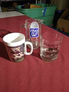 lot 153 image: (3) Vintage Sports Themed CupsMugs