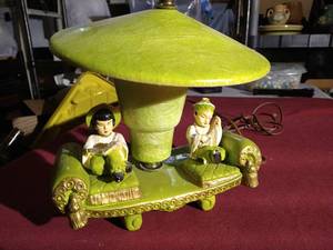 lot 243 image: Vintage Asian Lamp - Very Cool