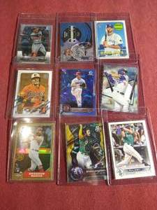 lot 266 image: (9) Baseball Rookie Cards - Includes Cal Raleigh