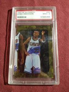 lot 267 image: 1997 SP Authentic Derek Anderson Rookie Card - PSA 9