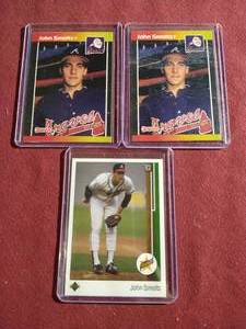 lot 273 image: (3) John Smoltz Rookie Cards