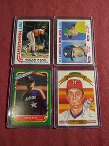 lot 274 image: (4) Vintage Nolan Ryan Cards