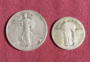 lot 339 image: 90% Silver Half Dollar & Quarter