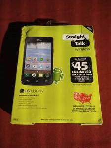 lot 391 image: Unopened Straight Talk LG Lucky Android Phone