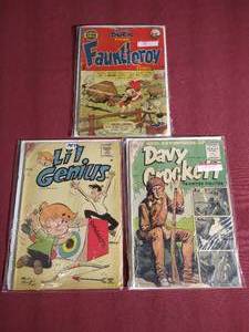 lot 404 image: (3) 1950s 10c Comics - Davy Crockett Etc