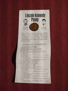lot 445 image: Lincoln-Kennedy Penny