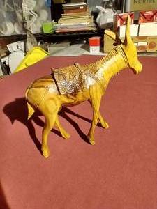 lot 460 image: Olive Wood Donkey From Israel