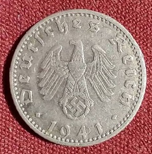 lot 485 image: 1941 German Third Reich 50 Pfennig Coin