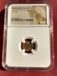 lot 486 image: Awesome Ancient 3rd-5th Century Barbarous Radiate Coin - Authenticated