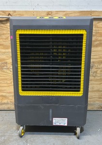 lot 16 image: Hessaire 5300 CFM, Portable Evaporative Cooler, 19in., Yellow, Model# M250 TX157$670 Msrp 669.99
