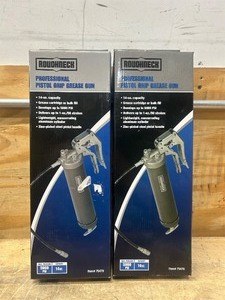 lot 47 image: Roughneck Professional Pistol Grip Grease Gun lot of 2