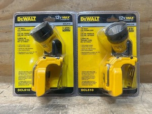 lot 52 image: DeWalt 12V Mac LED Worklight lot of 2
