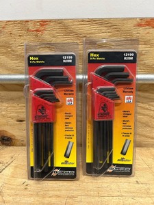 lot 86 image: Metric Hex End Long Arm L-Wrench Set with ProGuard Finish (9-Piece) (lot of 2)