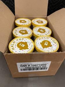 lot 24 image: Lot of 8 Halo Top Birthday Cake Light Cake Mix, 170 Calorie Cups, Exp 4192025