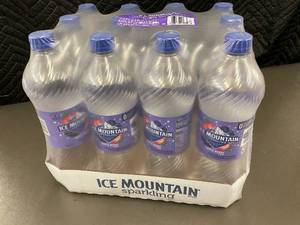 lot 51 image: Ice Mountain Sparkling Triple Berry 12-Pack, 33.8 oz Bottles