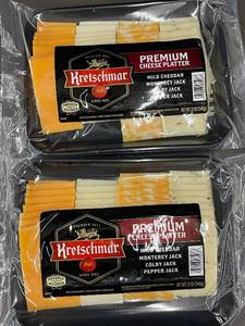lot 167 image: Kretschmar Premium Cheese Platter, 2 Packs, Assorted Slices (24 oz Total)