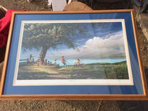 lot 136 image: Terry Redlin Spring Fever 1992 SN Framed Print