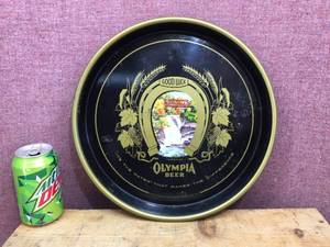 lot 185 image: Vintage Olympia Beer Good Luck Beer Tray - Decent