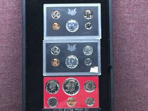 lot 198 image: (3) U.S. Proof Coin Sets 1968-1968-1973