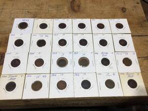 lot 202 image: (24) Indian Head Pennies 1894-1906