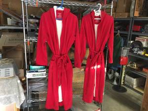 lot 246 image: (2) Red - L.L. Bean - Bath Robes LReg  SReg