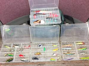 lot 255 image: Tackle Box with Variety Rapala Type Lures