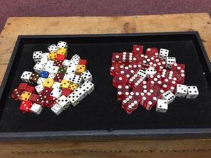 lot 281 image: Vintage Dice - Casino Dice - Wooden - Bakelite Rootbeer