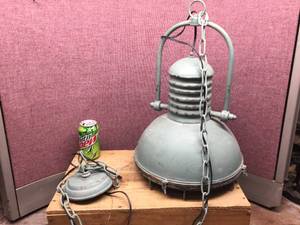 lot 287 image: Old-Look Industrial Lighting - Hanging Lamp