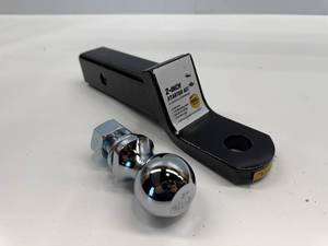 lot 99 image: BIG RED TRAILER HITCH MOUNT & BALL