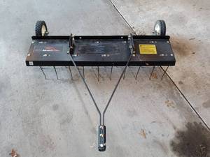 lot 3 image: Brinly Lawn Dethatcher Attachment with Metal Tines