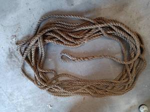 lot 5 image: Heavy Duty Braided Rope with Metal Thimble Loop