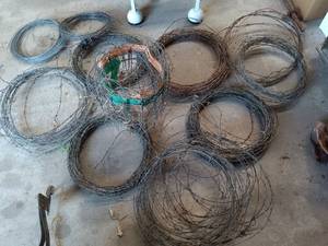 lot 11 image: Set of Barbed Wire and Fencing Wire Rolls