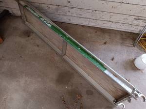 lot 17 image: Folding Aluminum and Wood Scaffold Plank with Hooks