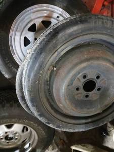 lot 47 image: Set of 4 Used Trailer Tires with Steel Rims