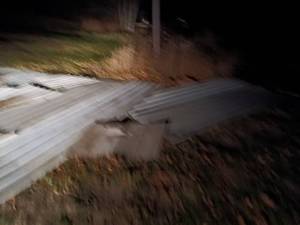 lot 112 image: Lot of Corrugated Metal Roofing Sheets