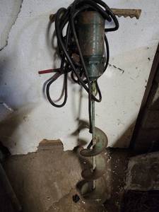 lot 131 image: Vintage Electric Handheld Auger Drill
