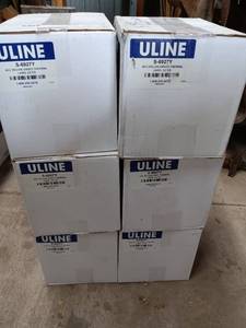 lot 76 image: Lot of 6 Uline S-6927Y 4x3 Yellow Direct Thermal Label Boxes