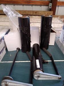 lot 81 image: Set of 3 Black Shrink Wrap Rolls with 2 Dispensers