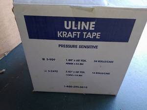 lot 86 image: Uline Kraft Tape Pressure Sensitive 1.88 in x 60 yds Box