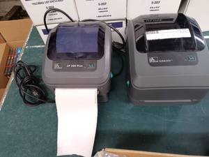 lot 96 image: Lot of 2 Zebra Label Printers ZP 500 Plus and GX430t