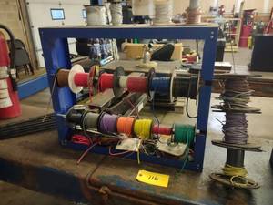 lot 116 image: Wire Rack with Wire Spools...