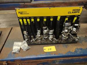 lot 118 image: Hose Clamps with Rack...