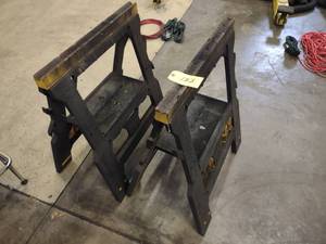 lot 153 image: (2) Folding Saw Horses...