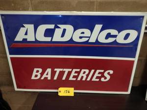 lot 156 image: AC Delco Sign, 36x24...