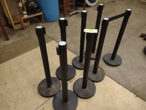 lot 160 image: (8) Vevor Stanchion Posts...